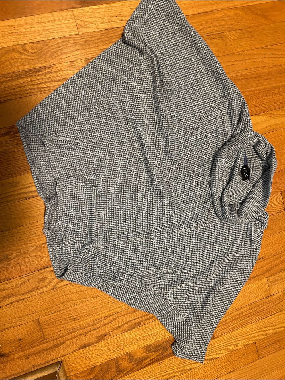 Lrg Women's Gray/ blue Cowl Neck Sweater